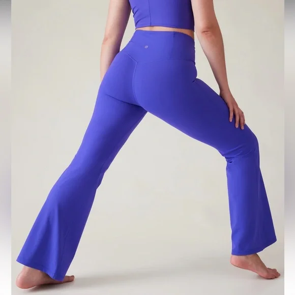 🧡 Athleta Matching Set Elation Flare Pant Ultimate Ease Bra A-C Lazurite Blue - Picture 7 of 9